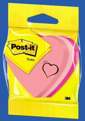 מדבקות פוסט איט בצורת לב
