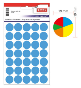 מדבקות עגולות צבעוניות 32 דף במבחר  צבעים