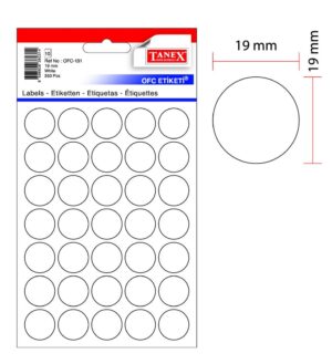 מדבקות עגולות לבנות 32 דף בחבילה במבחר קטרים