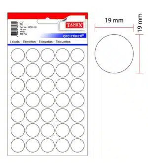 מדבקות עגולות לבנות 32 דף בחבילה במבחר קטרים