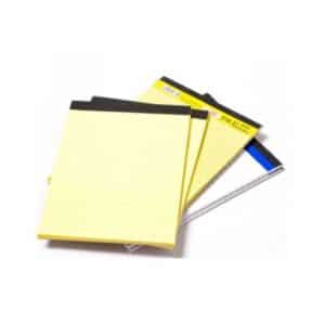 בלוק צהוב / לבן A5 שורה/ משובץ   מארז 10 יח