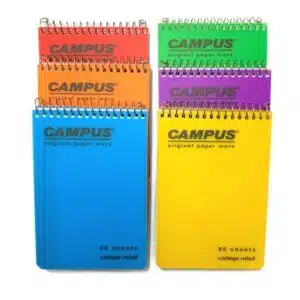 בלוק ספירלה פלסטיק קמפוס A5 שורה/משובץ