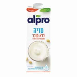 משקה סויה ללא סוכר אלפרו 1 ליטר