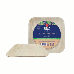 צלחות מרובעות קטנות מדקל 10 יח` - בסיטונאות | הנמל אריזות ושיווק