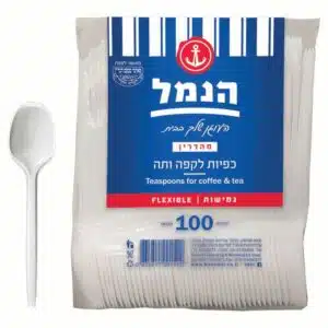 כפיות חד פעמיות - לקפה ותה 100 יח' - בסיטונאות | הנמל אריזות ושיווק