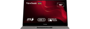 מסך מחשב נייד מגע 16"ViewSonic TD1655 FHD IPS - צבע שחור שלוש שנות אחריות ע"י יבואן רישמי