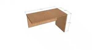 שלוחת צד מלבנית רתומה לשולחן לפי גוון לבחירה