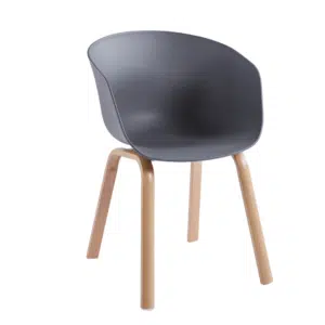 כסא אירוח - דגם קתרין פלסטיק רגלי עץ