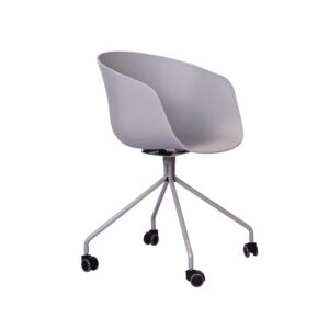 כסא אירוח - דגם קתרין פלסטיק עם גלגלים