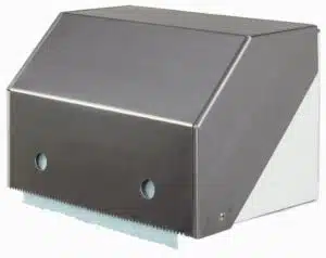 מתקן קיר למגבות נייר עשוי מפח לבן למגבות בגליל