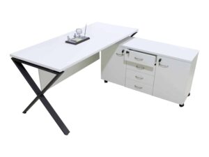 שולחן רגל X עם שלוחה ניידת .