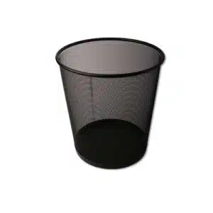 פח אשפה רשת מתכת שחור