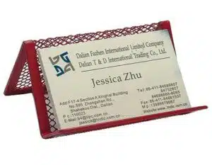 מעמד לכרטיסי ביקור רשת מתכת