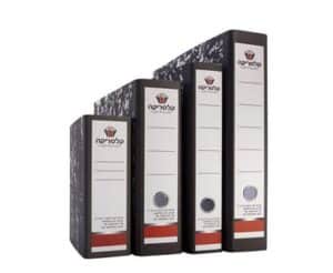 קלסר קרטון מנומר  , מבחר גדלים  , פתיחה עברית מגיע בחבילה 12 יח