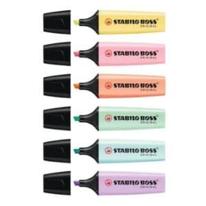 טוש הדגשה סטבילו פסטל - מגוון צבעים מארז 10 יח