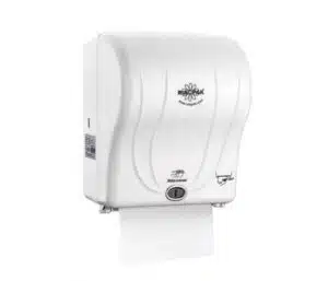 מתקן לנייר ניגוב ידיים אלקטרוני לבן