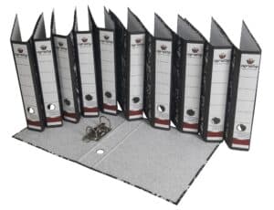 קלסר קרטון מנומר  , מבחר גדלים  , פתיחה אנגלית