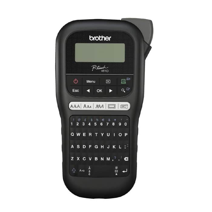 מדפסת מדבקות ניידת Brother PTH110 P-Touch – צבע שחור שנה אחריות ע"י יבואן הרשמי