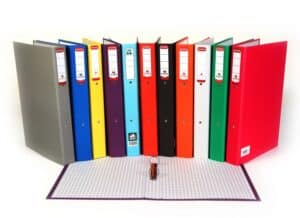 תיק טבעות גב 3 פוליו מפלסטיק מבחר גוונים