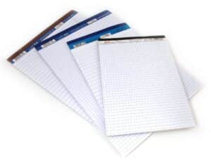 בלוק לבן  50 דף  A-4  משובץ  - מארז 10 יחידות