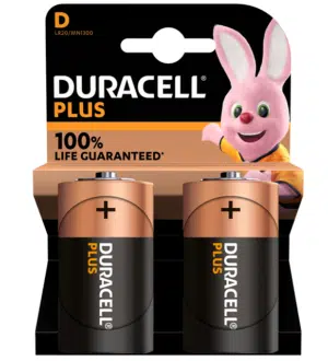 זוג סוללות D R20 דורסל DURACELL