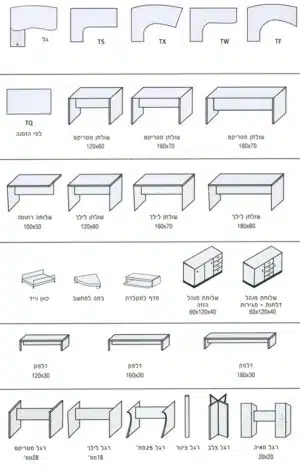שרטוטים לשולחנות