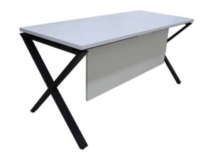 שולחן  רגל X עם פלטה 1.20/60