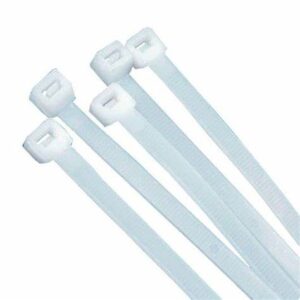 100 אזיקונים 350X4.8 מ"מ בצבע לבן