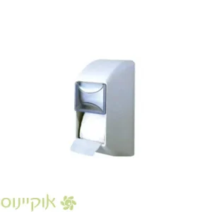 מתקן נייר טואלט כפול פלסטיק לבן אנכי