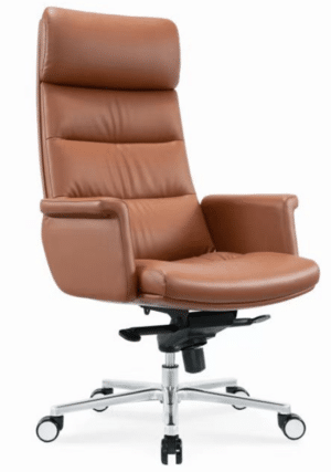 כסא מנהל ארגונומי מדגם A857 גוון קאמל / חום
